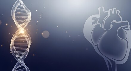 DNA Helix and Human Heart Medical Science and Biology Abstract Background