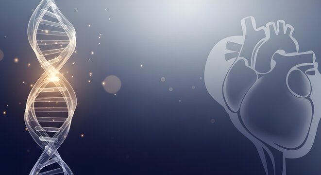 DNA Helix and Human Heart Medical Science and Biology Abstract Background