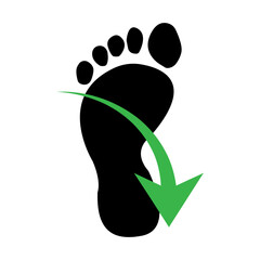 Carbon Footprint Reduction Icon, Simple Icon Vector Design, best used for presentation, application, web and banner