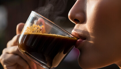 コーヒーを飲む人