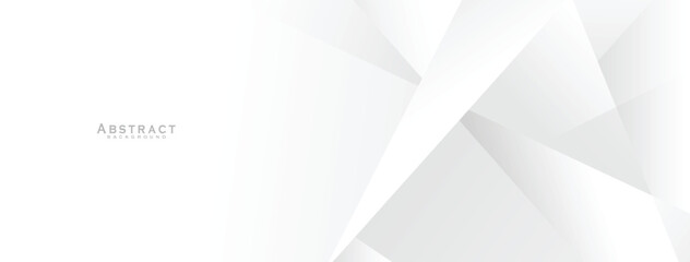 White Geometric Abstract Polygon Background with Clean Minimal Layered Shapes and Modern Vector Composition