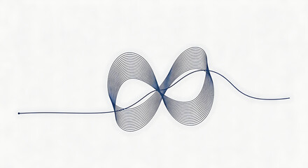 Elegant infinity loop design symbolizes endless possibilities and continuous flow in modern abstract art