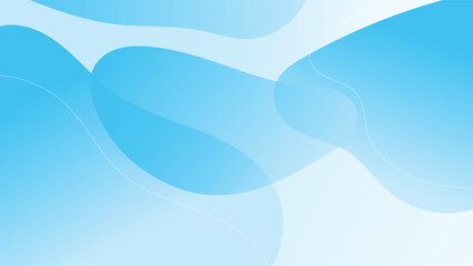 Blue Fluid Abstract Background with Smooth Gradient Shapes and Modern Flowing Wave Design Vector