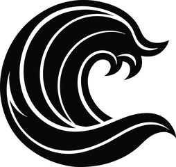 Abstract blue and gold wave design element