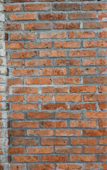 Red brick wall full frame texture pattern background