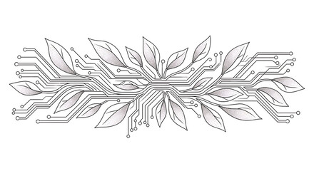 Connecting nature's growth with digital innovation and technology circuits