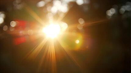 Bright sun with lens flare effect shining through the trees wallpaper 4k, Generative AI