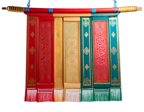 Colorful toran door hanging isolated