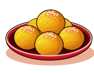 Boondi ladoo isolated on white background