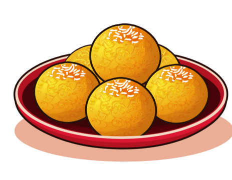 Boondi ladoo isolated on white background