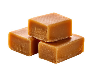 Jaggery blocks isolated on white background.
