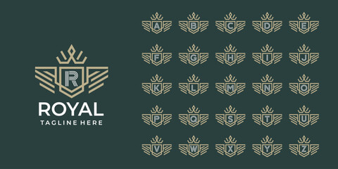 Elegant alphabet art logo design. Letter logo. Graceful template.