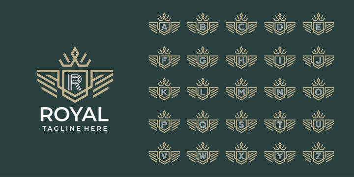 Elegant alphabet art logo design. Letter logo. Graceful template.