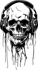 Skull illlustration design black