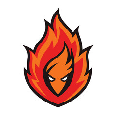 vector illustration of a burning fire