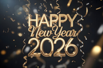 Fototapeta premium Happy New Year 2026 Party with Sparkling Fireworks