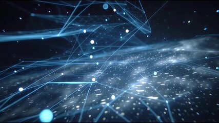 Immersive journey through a glowing digital network, showcasing intricate data pathways and abstract technological connectivity within a vast, interconnected information web - Powered by Adobe