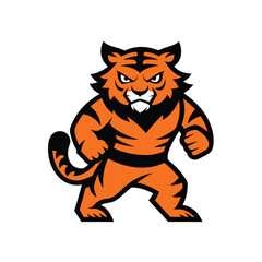 tiger cartoon isolated on white