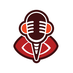 retro microphone vector illustration