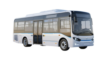 City bus for public transportation isolated PNG with Transparent Background