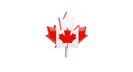 Canadian maple leaf isolated on transparent background