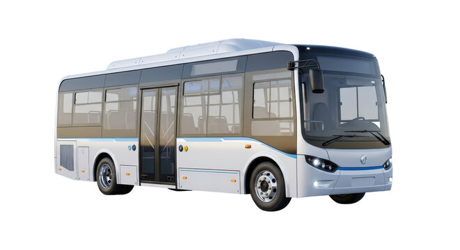 City bus for public transportation isolated PNG with Transparent Background