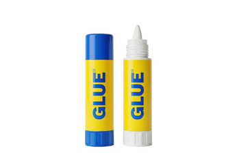 Glue Stick and Bottle Isolated on Transparent Background