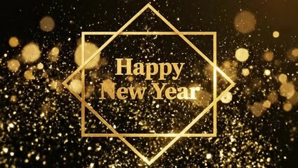 Festive new year greeting with sparkling effects