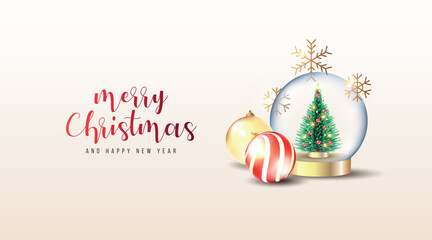 new year background with christmas balls