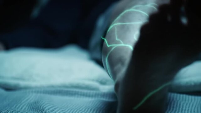 Restless Leg Syndrome Concept Highlighting Neural Discomfort in a Medical Illustration