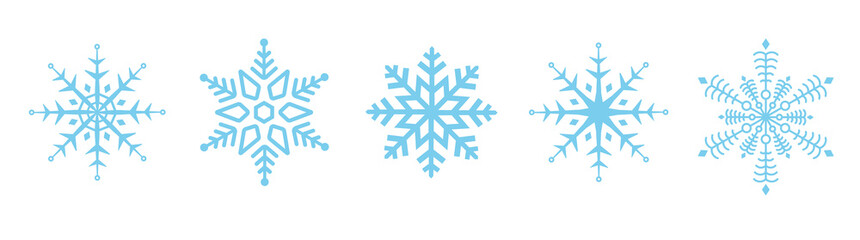 Set of snowflake PNG
