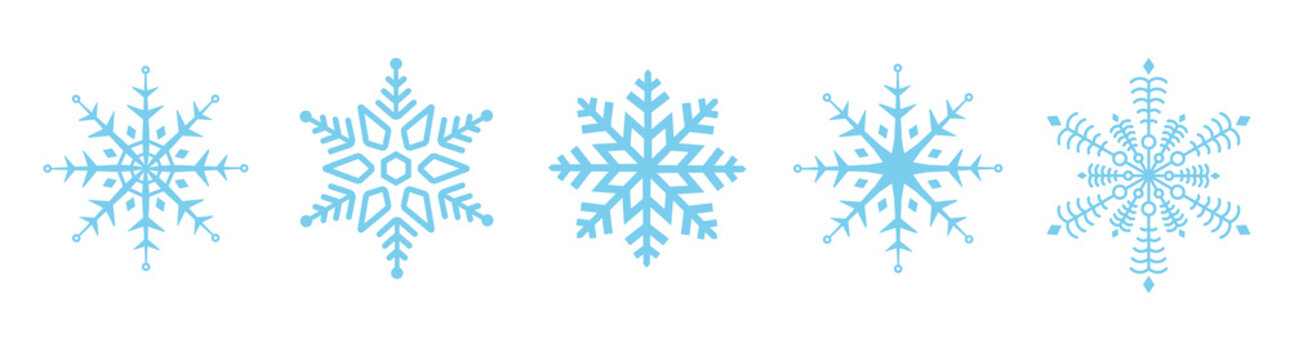 Set of snowflake PNG
