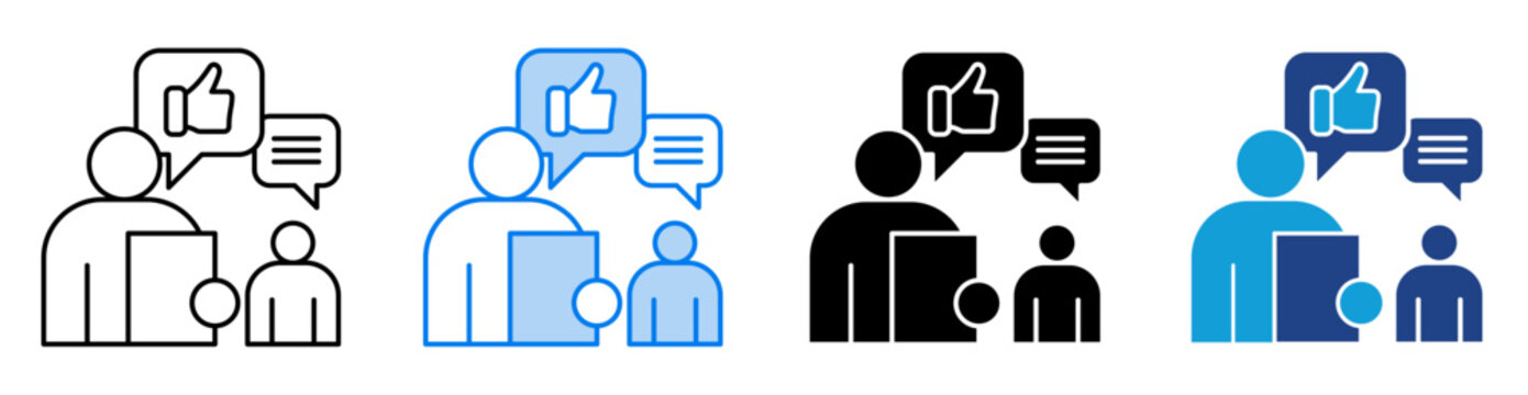 Feedback icon set multiple style collection