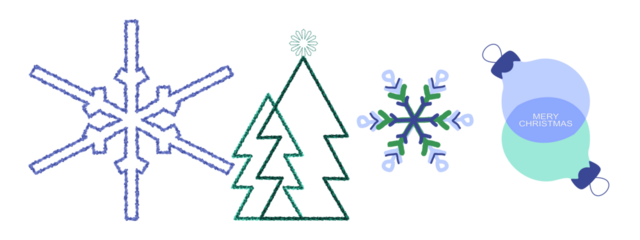 Merry Christmas and Happy New Year greeting cards. Vector illustration templates for holiday greeting card_Preview