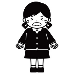 泣いている女の子