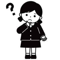 疑問を持つ女の子