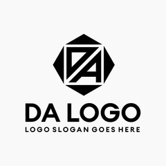 DA letter logo vector image