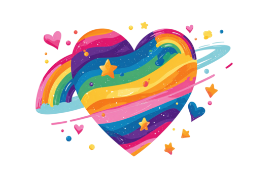 Pride LGBT heart vector icon set, Lesbian gay bisexual transgender concept love symbol. Collection of Color rainbow flag. Flat design signs isolated on white background