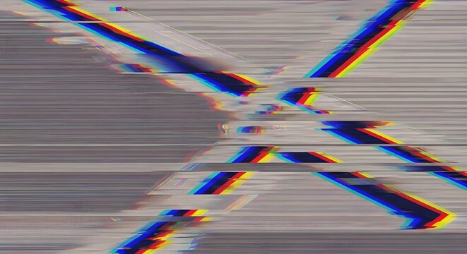 Glitchy diagonal interference lines creating distorted abstract digital noise pattern