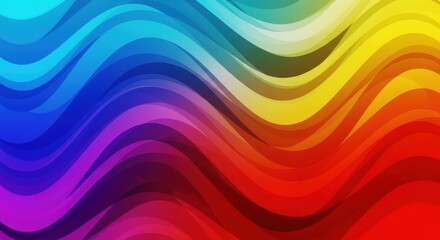 Abstract chromatic wave design with vibrant hues offering a modern and artistic touch