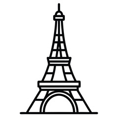 Obraz premium Iconic tower structure outline representing travel and architectural marvel destinations