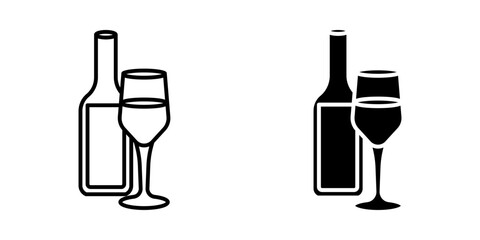  glass bottle drink icon vector icon graphic