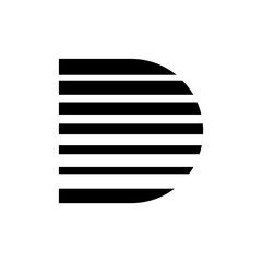 Letter D logo. Logo design. Template elements. Geometric abstract logo