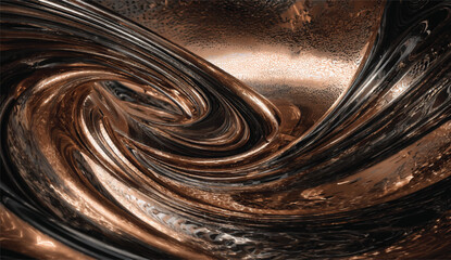 Abstract liquid metal background with swirling pattern for modern designs