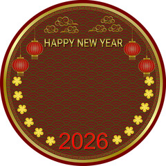 New Year Festival, Greeting Card, Bless, 
Happiness, Celebrate, Send Happiness