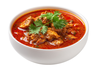 Traditional Thai Massaman curry with tender beef chunks, potatoes, and rich coconut gravy served alongside steamed jasmine rice.