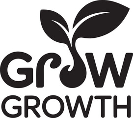Obraz premium Grow growth sprout logo