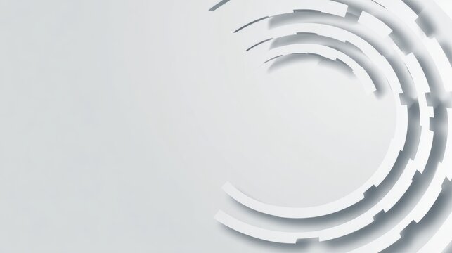 disequilibrium. White arc patterns showing rotational motion trajectory on minimalist background. STEM education sheets, lab safety posters, designed for biotech research communications.
