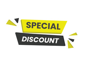 Special discount design template, Sale Banner, special offer discount label for marketing promotion.
