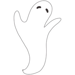 Obraz premium The Halloween ghost vector 
